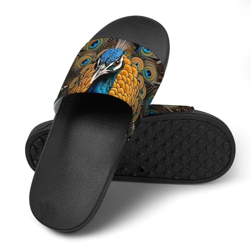 Peacock House Sandals Non-Slip Bathroom Slippers Beach Summer Shoes for Men Women4