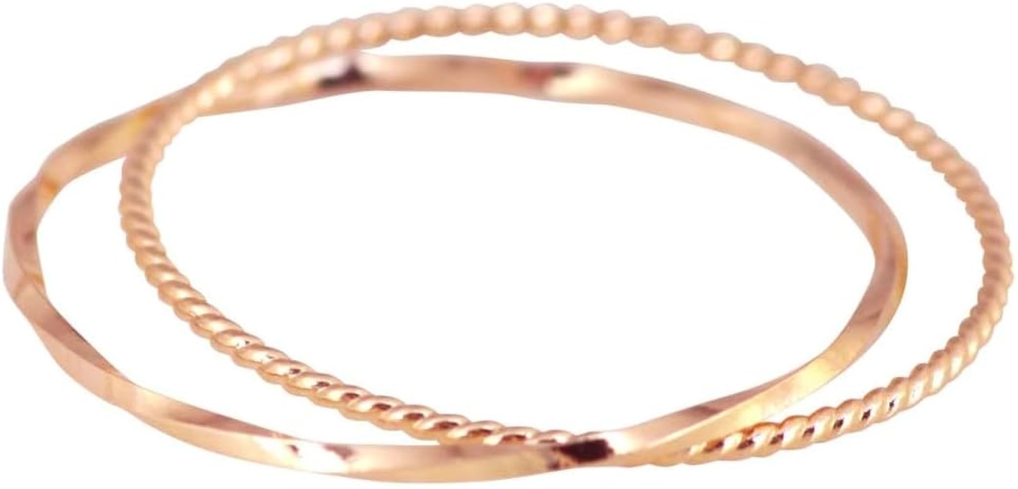 Amazon | [プレシャス] ピンクゴールド 18金 リング 指輪