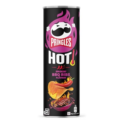 Pringles HOT Smokin' BBQ Ribs Flavour, 160 grammi