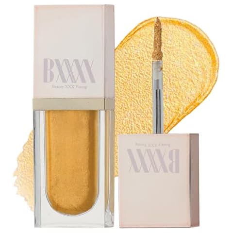 BXXXY Liquid eyeshadow glitter eyeshadow for eye makeup - Long-lasting, Smudge-proof, Vivid and Easy cleansing (5 colors) (Yellow) Cover