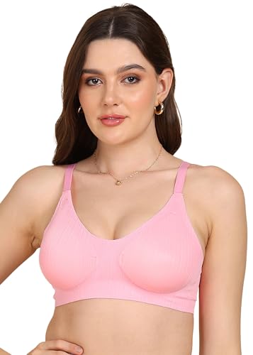 Image of Tweens Seamless Bonded Cotton Feel Invisi-Fit | Padded Wire-Free Full Coverage Bra | Cotton Lycra Fabric | Adjustable Straps | Hook and Eye Closure | Casual Everyday Wear| Pack of 1 |