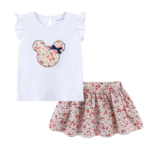 Image of Mud Kingdom Girls Outfits Cute Cartoon Polka Dots Summer Holiday Clothes Sets