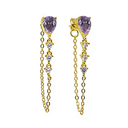 Argent 925 boucles d'oreilles violettes pour femmes le cadeau idéal