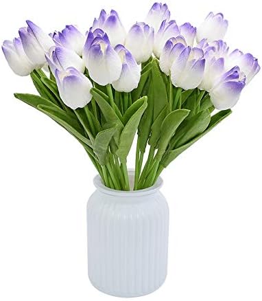 Artificial and Dried Flower 10/30pcs Tulip Artificial Flowers Real Touch Flowers Wedding Decor Simulation Bride Bouquets Pu Tulips for Home Party Vase Decor - ( Color: F07; Size: 30PCS )