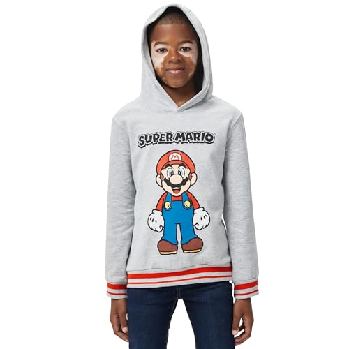 Super Mario Hoodie | Mario Boys Pullover Hoodie | Boys Hooded Top| Sizes 3T To 12 | Official Mario Merchandise3