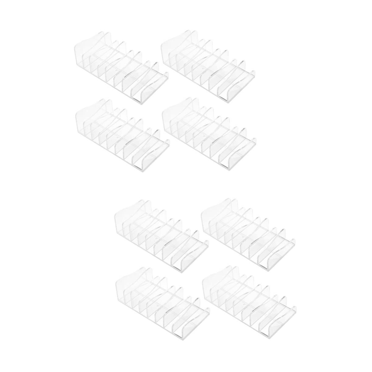 FRCOLOR8 pcs Storage Makeup Organizing Shadow Makeups Multi-purpose Display Pressed Eye Cosmetic Cosmetics Multi-layer Eight-layer Practical Lipstick Racks Multi-grid Holders