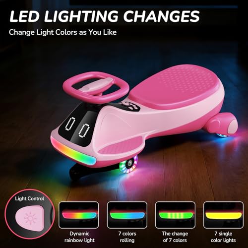 Image of Umatoll 12V Electric Wiggle Car for Kids, Birthday Gifts Toy for Age 3+
