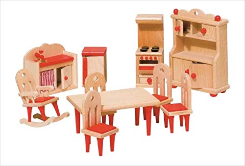 goki 51951 - Mobili per casa delle Bambole, Cucina, 11 Pezzi