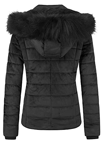Chrisuno Women's Casual Short Winter Puffer Coat Soft Faux Fur Lining Lightweight Warm Jackets With Removable Hood2