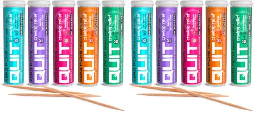 Image of Infused Flavored Toothpicks to Help Quit Smoking - Nicotine Free (Variety Pack, 20 Count (Pack of 10)) Non-GMO Kosher Vegan
