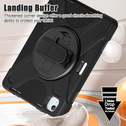 Funda iPad Air 11 pulgadas M3 resistente con protector pantalla negro 3