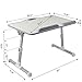 Kavalan Laptop Desk Stand, Portable Laptop Bed Tray Table with Top Handle, Height & Angle Adjustable Sit and Stand Desk, Foldable Bed Desk for Breakfast Writing Reading on Sofa Couch Floor – Beige