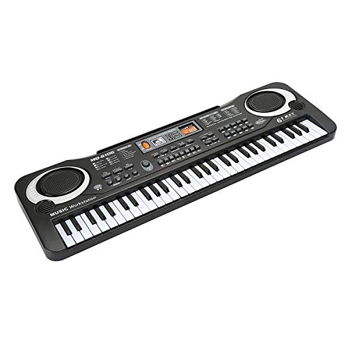 Preisvergleich Produktbild JINRUCHE Multifunktions 61 Mini-Tasten Musik Klaviertastatur Tragbare Elektronische Musikinstrument mit Mikrofon Für Kinder Geschenk