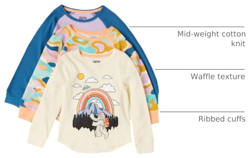 Image of Amazon Essentials Girls and Toddlers' Long-Sleeve Thermal T-Shirt Tops, Multipacks