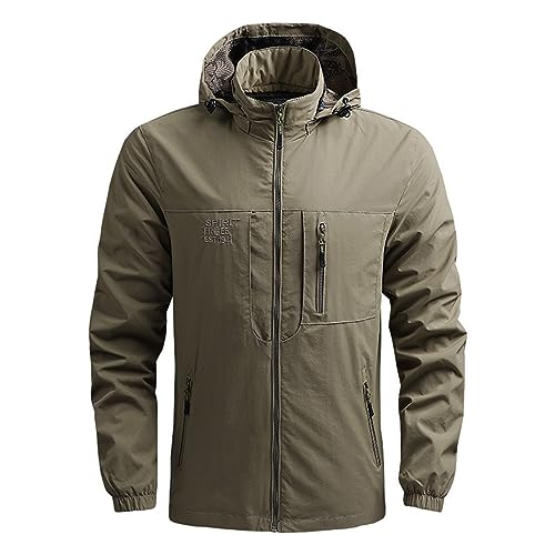 Veste coupe-vent homme fine vêtement plein air de randonnée légère