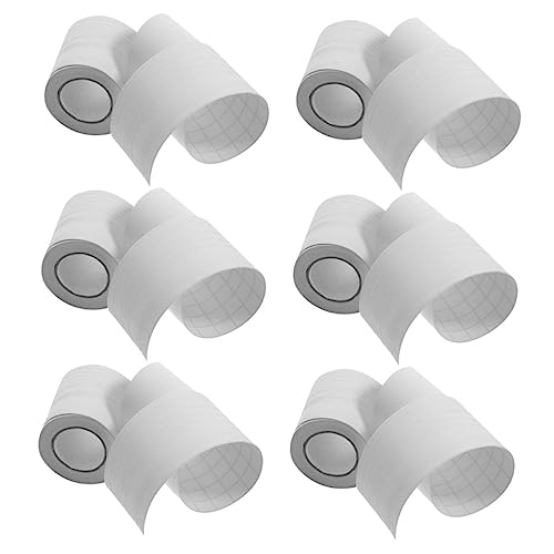 Uonlytech Moldura De Zócalo Autoadhesiva Flexible De Pvc, Rodapié Pelable y Adhesivo, Blanco Madera 5 Cm x 5 M, 6 Rollos Para Decoración De Paredes, Suelos y Esquinas, Uso Doméstico y Comercial
