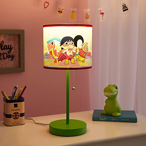Image of Ryan's World Stick Table Kids Lamp with Pull Chain Themed Printed Decorative Shade