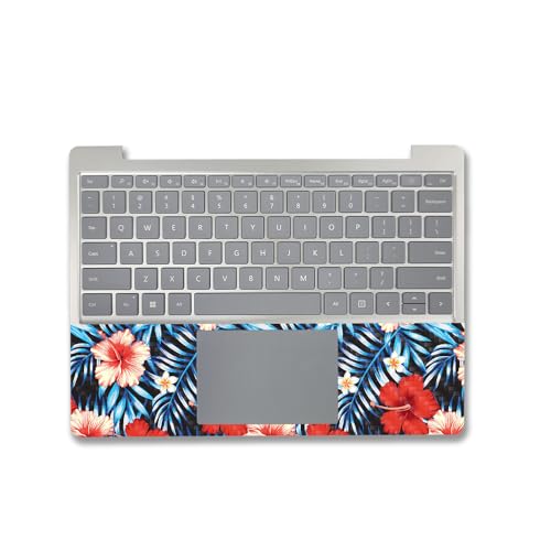 Image of MightySkins Carbon Fiber Skin Compatible with Microsoft Surface Laptop Go 3 (2023) Full Wrap Kit - Modern Tropical | Protective, Durable Textured Carbon Fiber Finish | Easy to Apply | Made in The USA