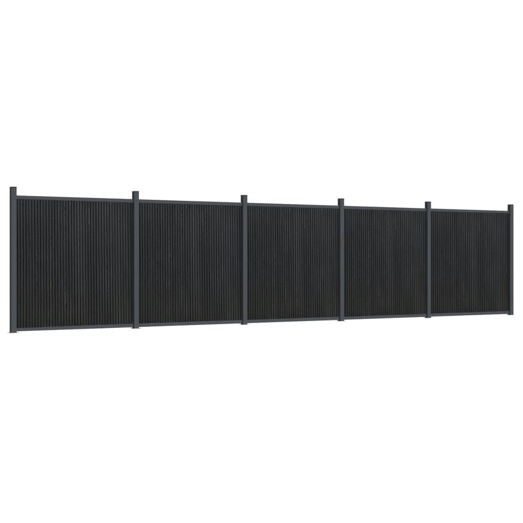 vidaXL Panel de Valla, Pared de Cerca Decorativa, Pantalla de Privacidad, Barrera para Jardín Patio Terraza Hogar, WPC Gris 872x186 cm