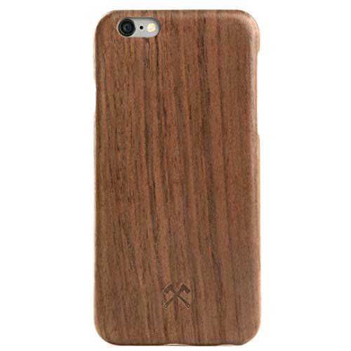 Woodcessories - Handyhülle kompatibel mit iPhone 6 Plus Hülle Holz, iPhone 6s Plus Hülle Echtholz - EcoSlim Case Walnuss