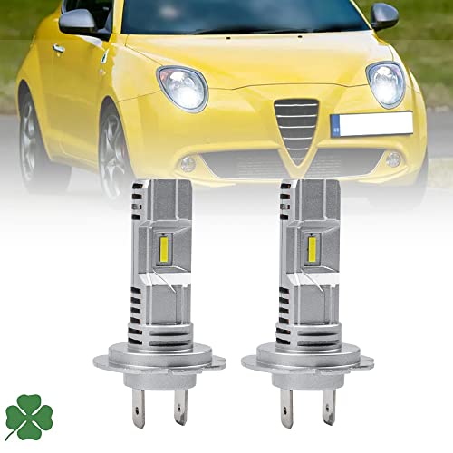 NSLUMO H7 Bombillas LED para faros delanteros para Alfa Ro.meo 159 939 Alfa Brera Giulietta 940 GT 937 Mito 955 147 156 Spider 6500K 6x Kit de conversión de faros LED H7 Reemplazo halógeno Tamaño mini