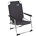 Bo-Camp Alu Strand Stuhl Copa Rio Klappstuhl Camping Angel Garten Sessel Niedrig schwarz