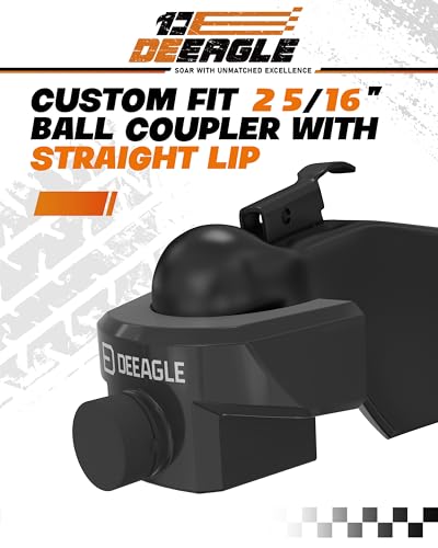 Image of DEEAGLE Trailer Locks Ball Hitch Fits 2-5 /16 inch Couplers | Heavy Duty Trailer Hitch Locks, Anti-Theft Ball Hitch Lock for RV Travel Trailer, Black