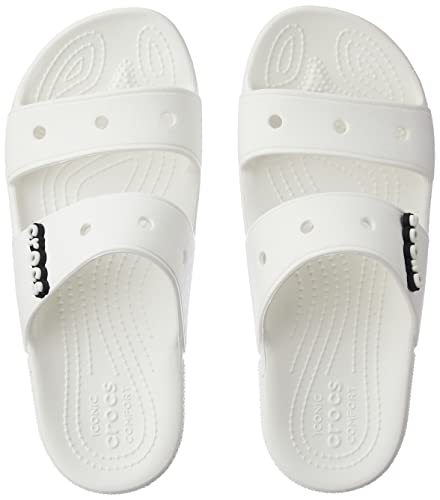 Image of Crocs Classic White Sandal-(206761-100)-3 UK Men / 4 UK Women (M4W6)