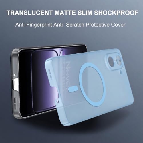 Image of DIZORO Matte Case for Oneplus Nord Ce5 Compatible with MagSafe, Camera Lens Full Protection, Shockproof Translucent Frosted TPU Soft Phone Cover, Anti-Fingerprint (Sierra)