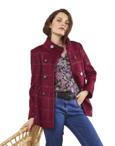 Manteau aspect lainage à carreaux pour rester au chaud avec style