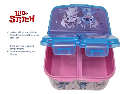 Theonoi Children's Lunch Box / Sandwich Box Various Designs Available Made of Plastic BPA Free (Lilo and Stitch) - Image 4