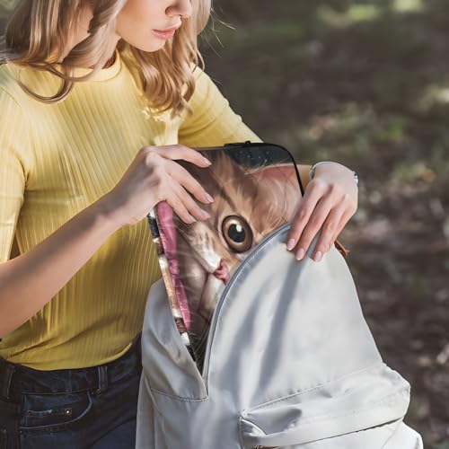 Funda para portátil 13-14 pulgadas con diseño de gato marrón miniatura 6