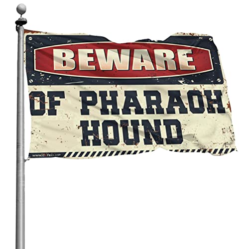 Drapeaux de jardin Beware of Pharaon Hound grand format 152x244 cm