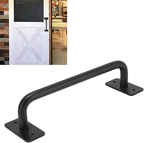 Glass Barn Door Handle Frosted Flush Pull for Sliding Barn Doors Modern Cabinet Drawer Handle Carbon Steel 8.7 Inch