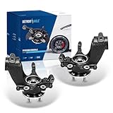 Detroit Axle - 2.0L Front 2pc Steering Knuckles for 12-18 Ford Focus, Driver Side Steering Knuckles with Wheel Bearing Hubs Assembly 2012 2013 2014 2015 2016 2017 2018 Replacement