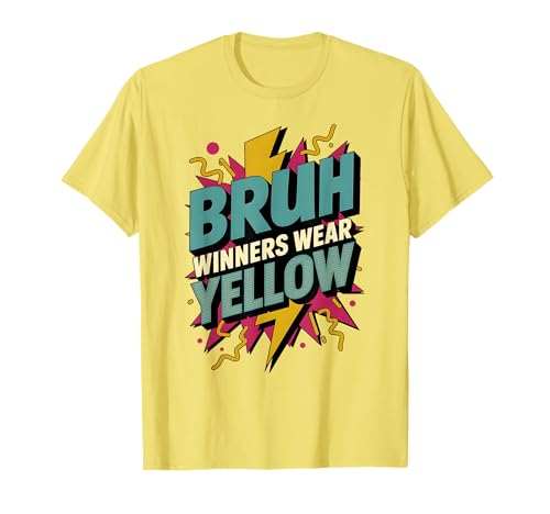 Retro Bruh Gewinner Wear Yellow Spirit Week War Game Vibes T-Shirt