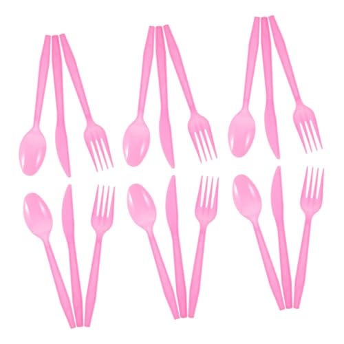 DECORNIJIA 3セット 一次使い切りパーティー用カトラリー スプーン フォーク ナイフ 使い捨て食器 キャンプ 結婚式 誕生日対応パーティーアクセ