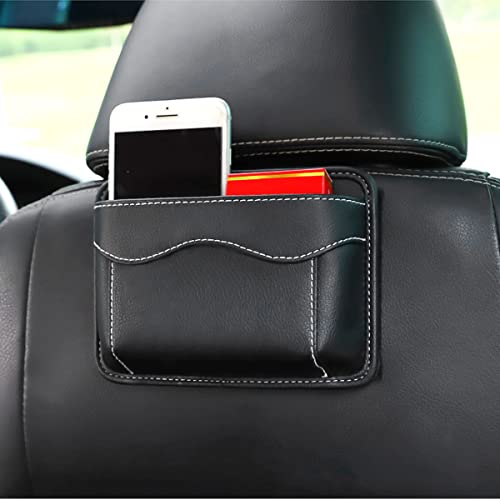 Car Seat Side Pocket Organizer, Pu Leather Mini Storage Bag For Auto Door Window Console, Pen Phone Holder Tray Pouch Vehicle Seat Gap Filler, Fits To Organize Document, Registration, Notepad (Black) #TOP6