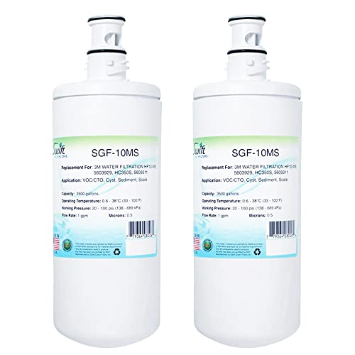 Swift Green Filters SGF-10MS Compatible Commercial Water Filter for HF10-MS, 5603929, HC350S, 5609311, Made in USA, White (2 Pack)