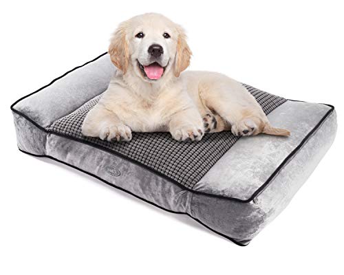 Pecute ペットベッド 犬用ベッド 犬マット クッション 子犬 多頭飼う 取り外せるカバー 洗える 74×48×15cmのサムネイル