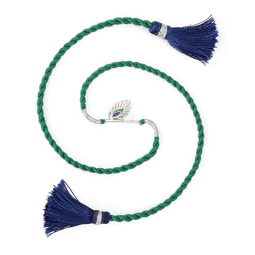 Image of ZAVYA 925 Sterling Silver Oxidised Plated Peacock Silver Rakhi | Rakhi for Brother | Happy Rakshabandhan | With Certificate of Authenticity and 925 Hallmark