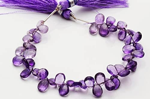 Améthyste violette en poire facettée, des perles d'exception pour bijoux haut de gamme