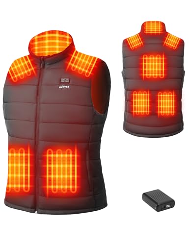 Zylyva Heated Vest for Men with 18400mAh 7.4V USB-C Rechargeable