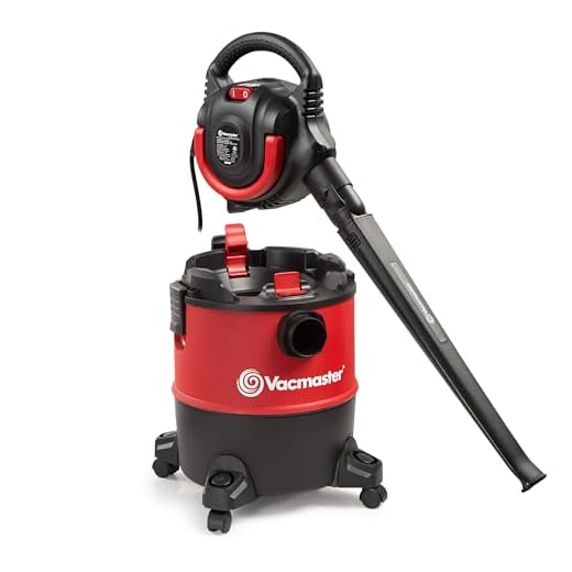 Vacmaster VBVB611PF 1101 6 Gallon 5 Peak HP Wet Dry Shop Vacuum 1-1/4 Inch Hose Powerful Suction with Detachable Blower