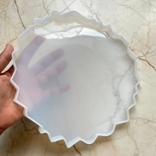 Image of R H Lifestyle Silicone Resin Art Mould - Coaster, Agate, Tray - 10 Inch - Craft Materials Kit