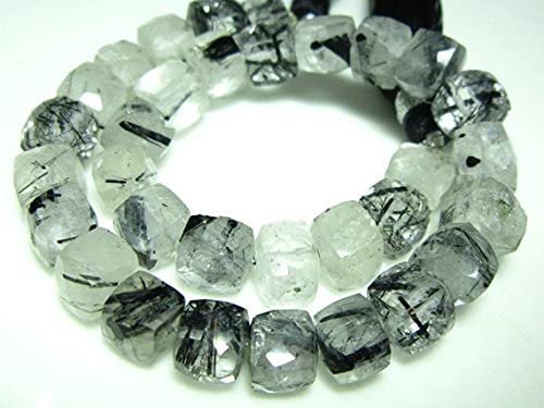 Quartz tourmaline perles cubes facettées 7mm pour éliminer les défauts de création
