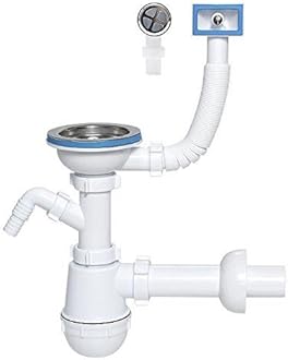 Single Kitchen Sink Bottle Drain Waste Trap 115mm Wash Machine Dish Washer Input