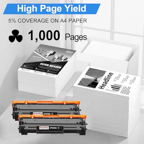 Image of Compatible Toner Cartridges for HP 48A CF248A Black 2-Pack | 48A Toner Cartridges for HP LaserJet Pro M15w M15a M16w M16a Toner LaserJet MFP M28w M28a M29w M29a M30w M31w Printer