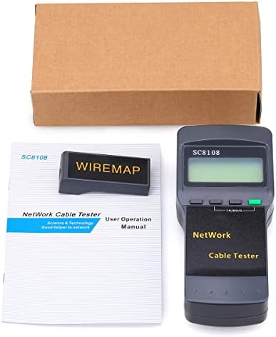 SC8108 Network Cable Tester CAT5 CAT6 RJ45 LAN Phone Cable Wire Testing Tool with Wiremap Adapter
