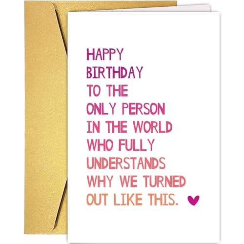 Supoeguk Funny Birthday Card for Best Friend, Humorous Friendship Card